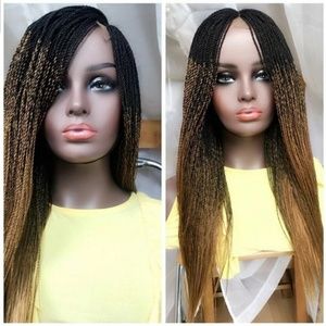 Gorgeous Black and Gold braided twist wig